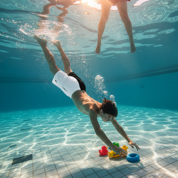 Black & White Men's swim trunks