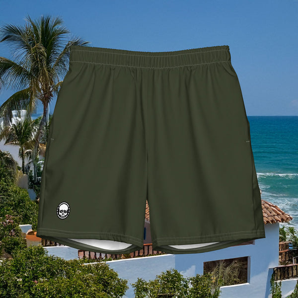 Dark Avocado Swim Trunks