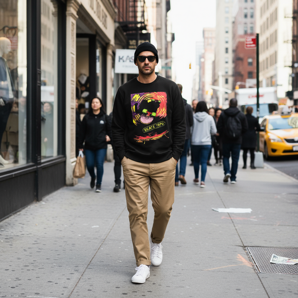 Skate Psychedelic Poster Premium Sweatshirt