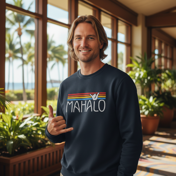 Surf Mahalo Embroidered Sweatshirt
