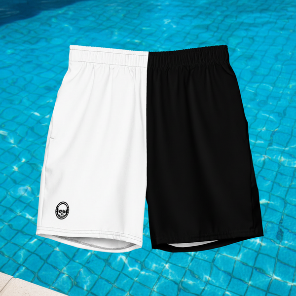 Black & White Men's swim trunks
