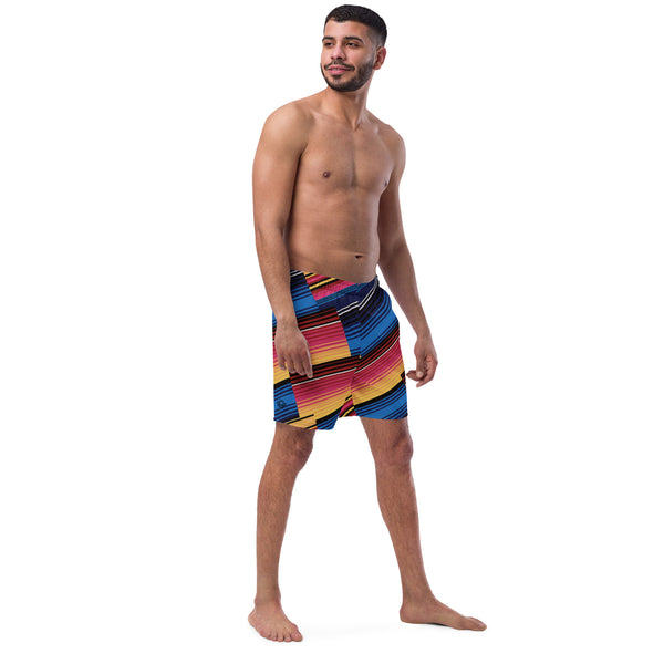 Colored Lines Men's swim trunks