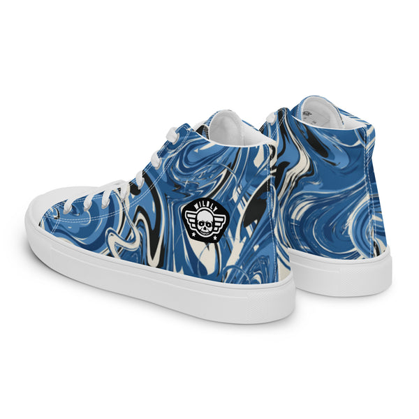 Water Men’s high top canvas shoes