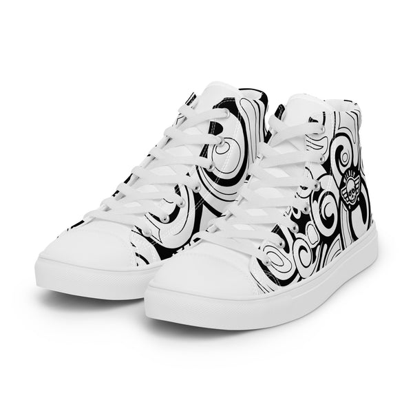 Wildly Swirls Men’s high top canvas shoes