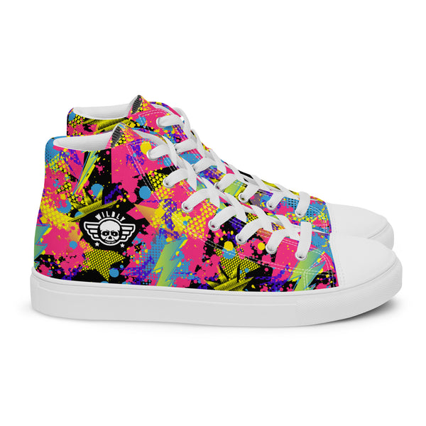 Wildly 80's Rad Men’s high top canvas shoes