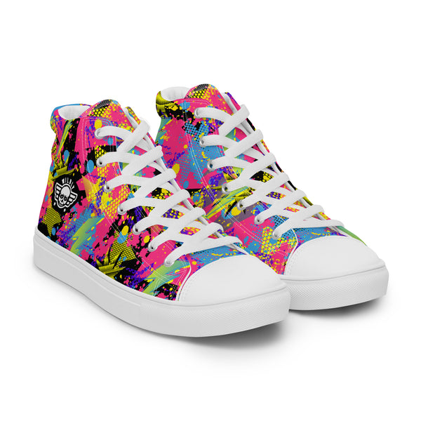 Wildly 80's Rad Men’s high top canvas shoes