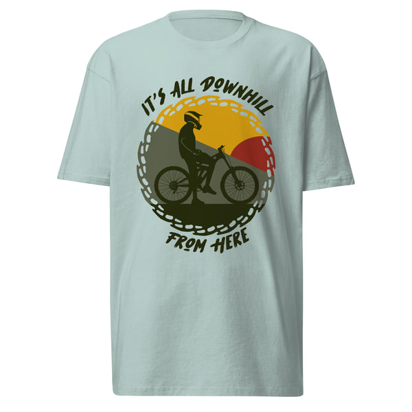 MTB It's All Downhill From Here heavyweight tee