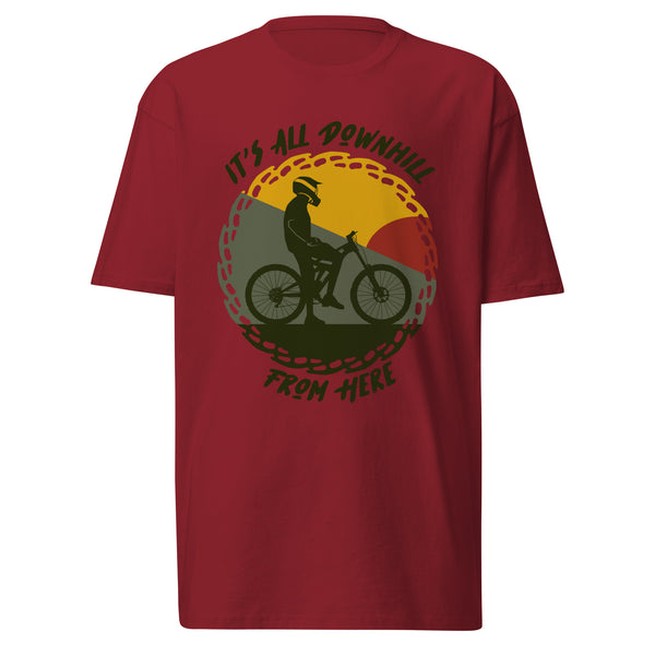 MTB It's All Downhill From Here heavyweight tee