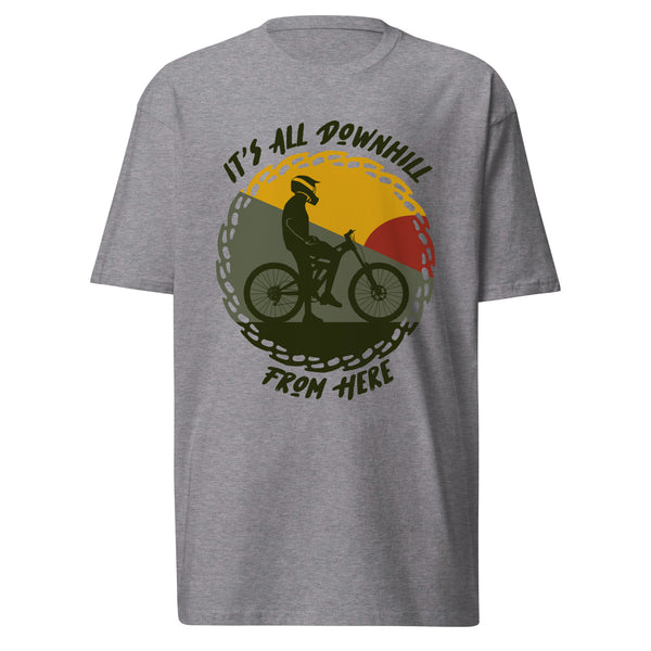 MTB It's All Downhill From Here heavyweight tee