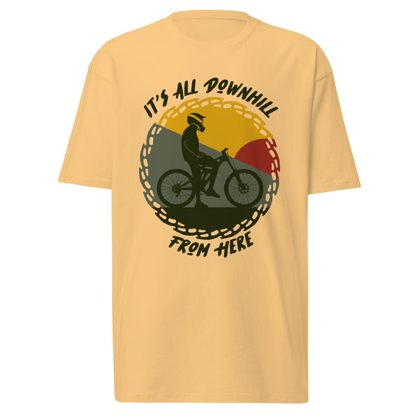 MTB It's All Downhill From Here heavyweight tee