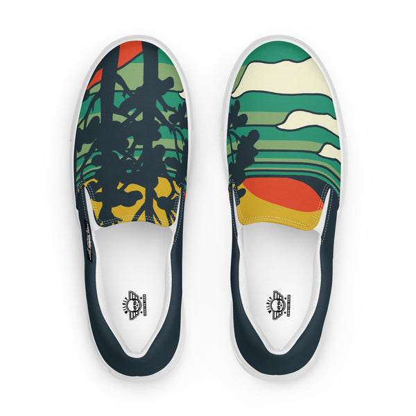 Earth, Pacific Northwest Men’s slip-on canvas shoes - Wildly Creative Shop