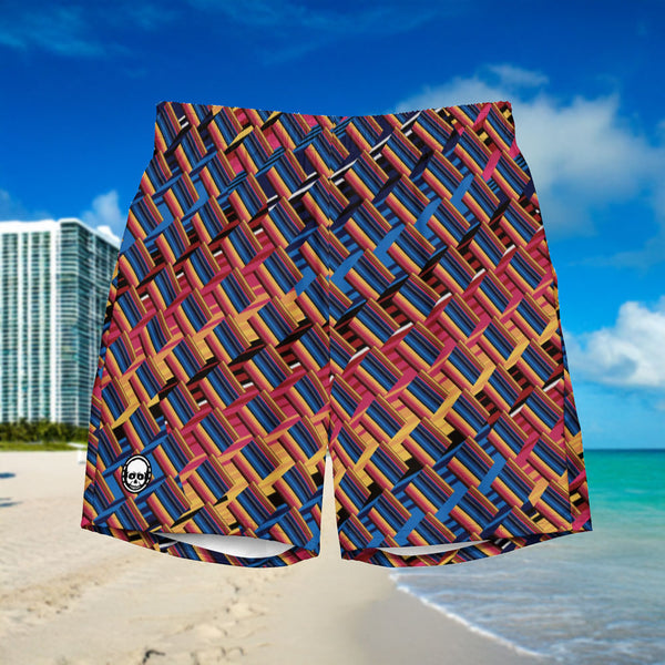 Colored Lines Men's swim trunks