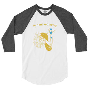 Surfer Girl in the Moment Women's 3/4 sleeve raglan shirt - Wildly Creative Shop