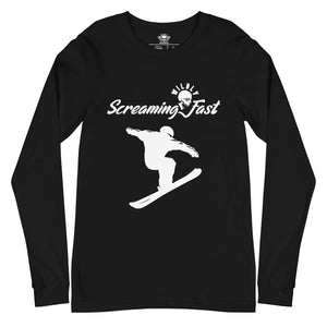 Snow Ski Screaming Fast Long Sleeve T-shirt - Wildly Creative Shop