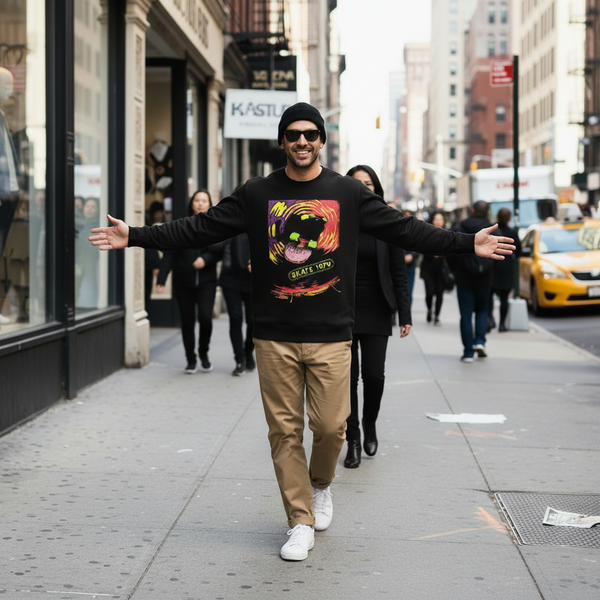 Skate Psychedelic Poster Premium Sweatshirt