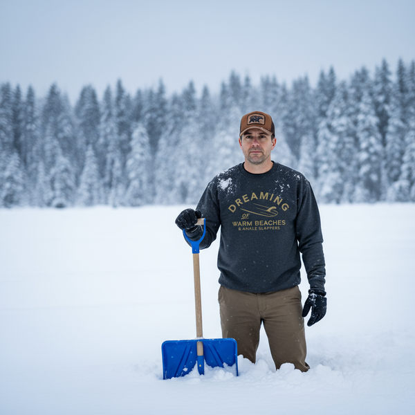 Surf Dreaming of Warm Beaches & Ankle Slappers Premium Sweatshirt