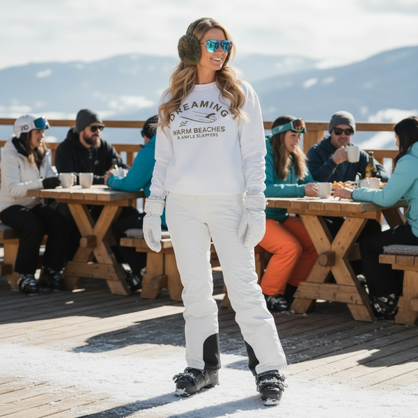 Surf Dreaming of Warm Beaches & Ankle Slappers Premium Sweatshirt Women