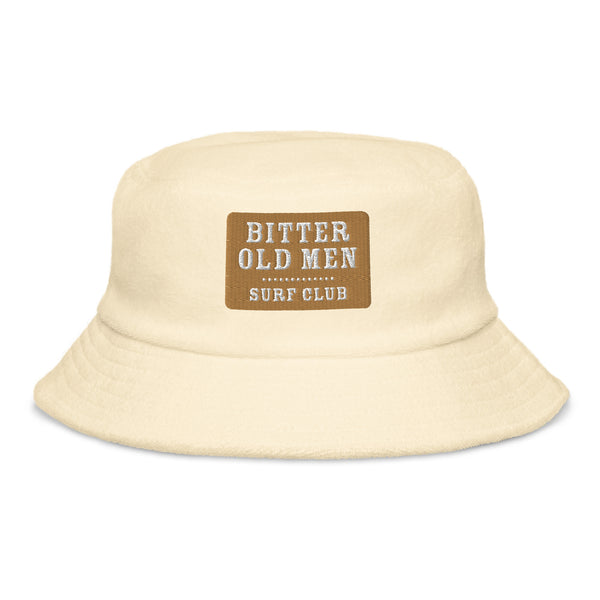 Surf Bitter Old Men Surf Club Unstructured Terry Cloth Bucket Hat