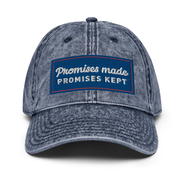 Promises made promises kept Vintage Cotton Twill Cap