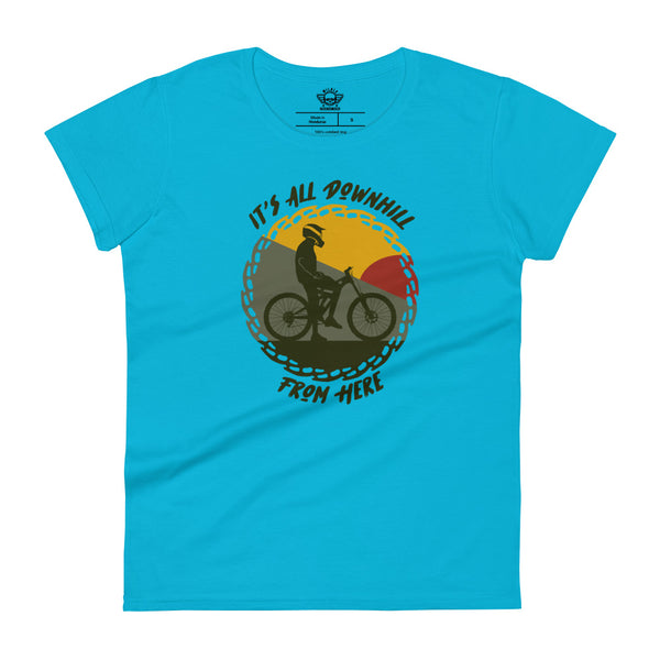 MTB It's All Downhill From Here Women's short sleeve t-shirt