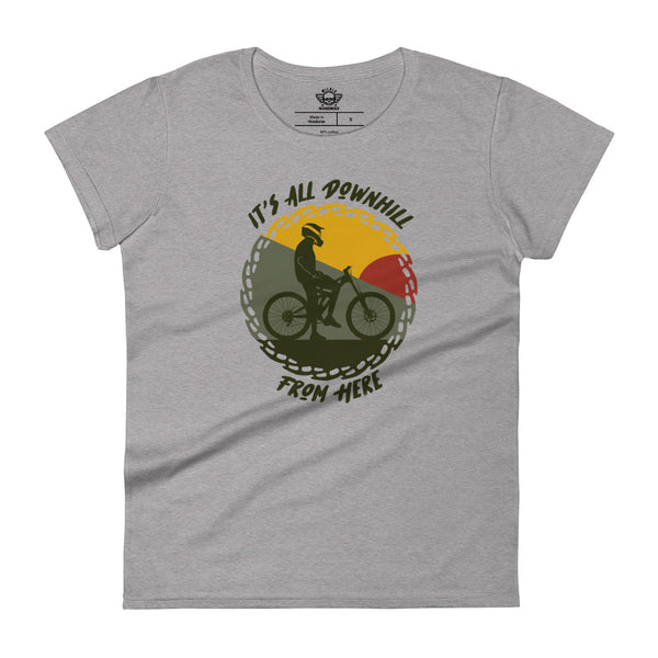 MTB It's All Downhill From Here Women's short sleeve t-shirt