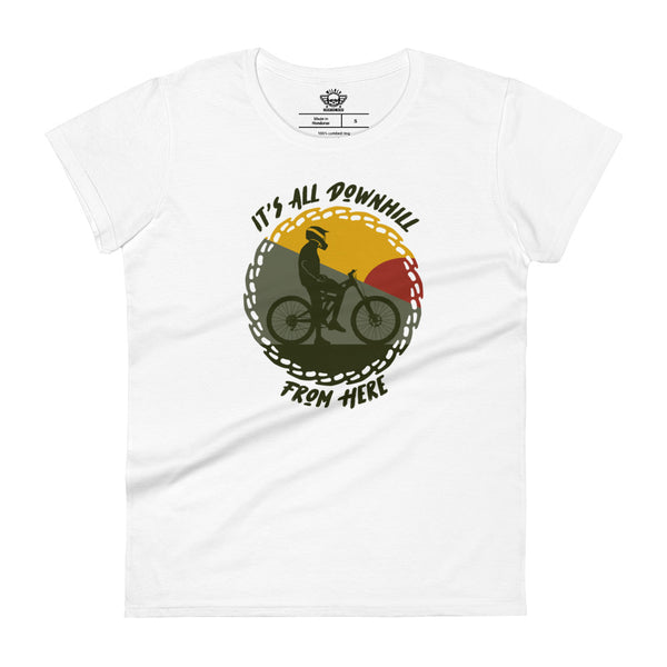 MTB It's All Downhill From Here Women's short sleeve t-shirt