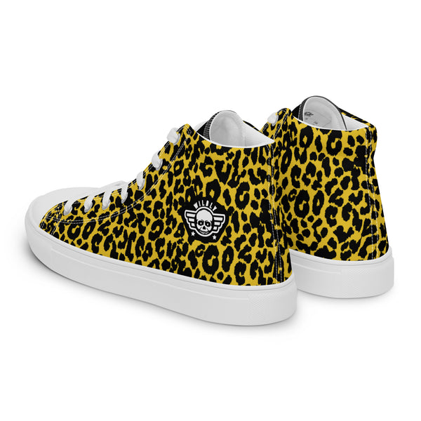 Cheetah Women’s high top canvas shoes