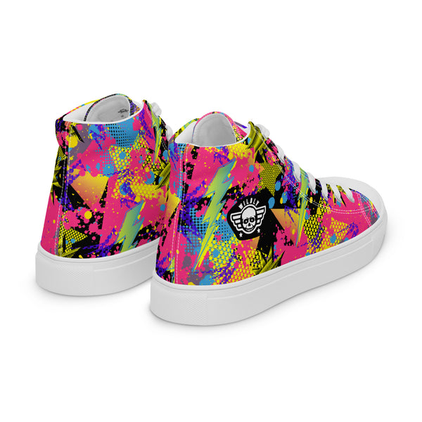 Wildly 80's Rad Women’s high top canvas shoes