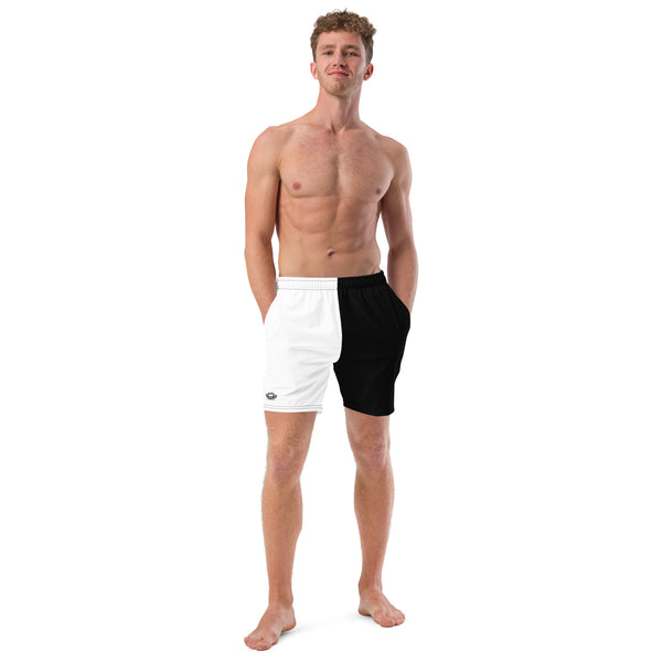 Black & White Men's swim trunks