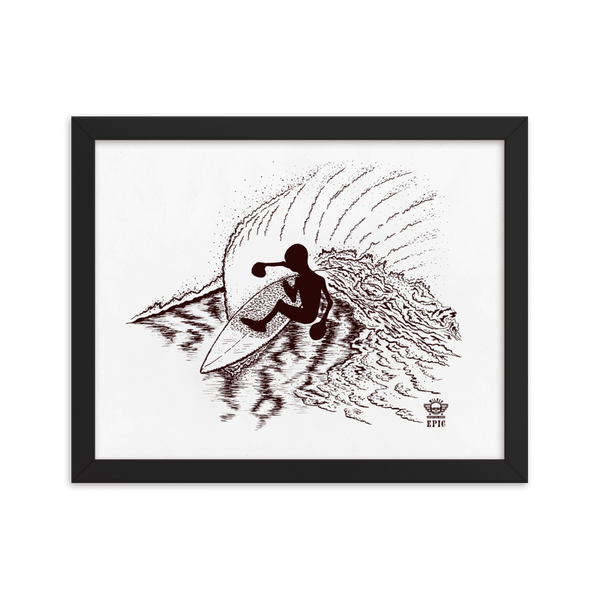 Surf Wildly Epic Throwing Spray Framed poster