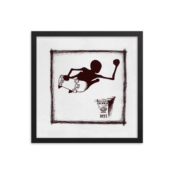 Skate Wildly Vert Frontside Air Framed poster