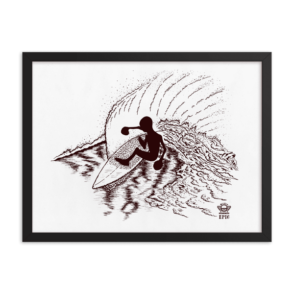 Surf Wildly Epic Throwing Spray Framed poster