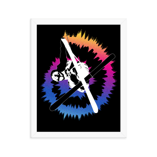 Snow Ski Tail Grab Framed poster