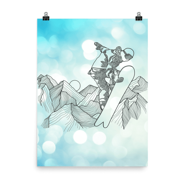 Snowboard Fly High Poster
