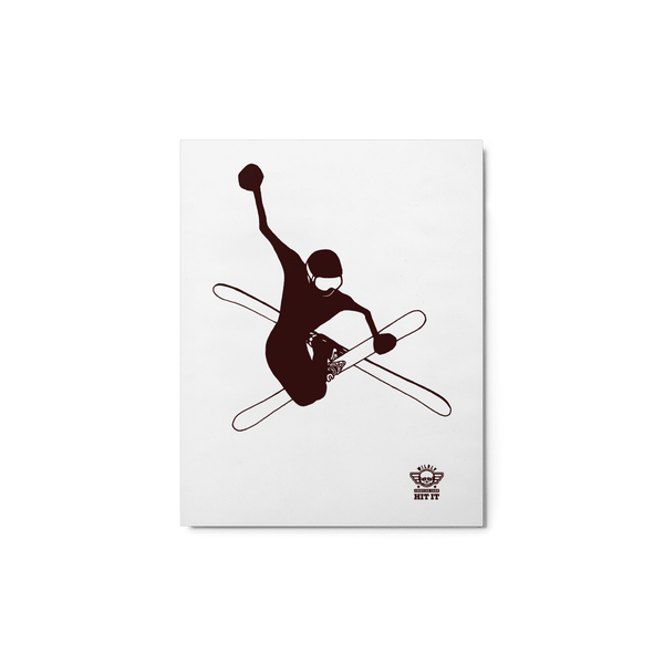 Snow Wildly Ski Mute Grab Metal prints