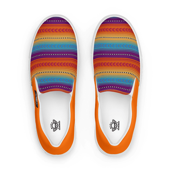 Mexican Blanket Men’s slip-on canvas shoes - Wildly Creative Shop