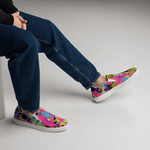 Wildly 80's Rad Men’s slip-on canvas shoes - Wildly Creative Shop